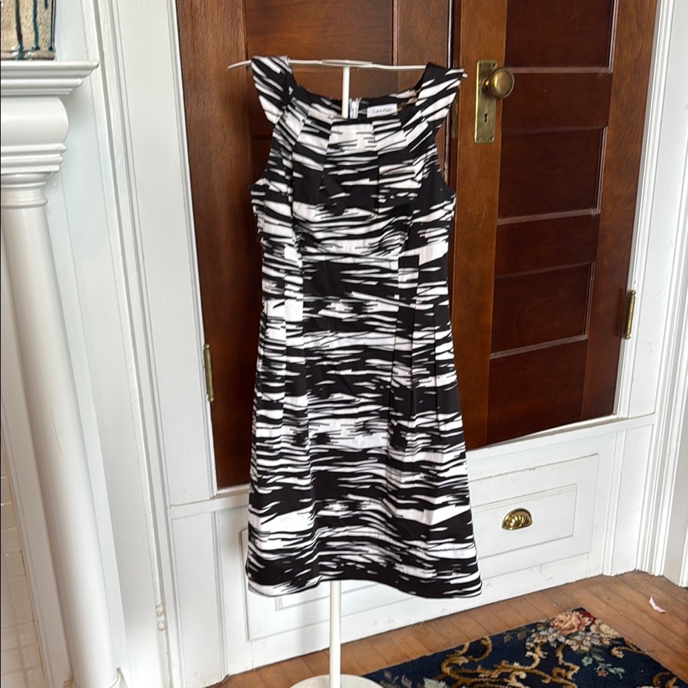 Black and White Striped Women's Dress